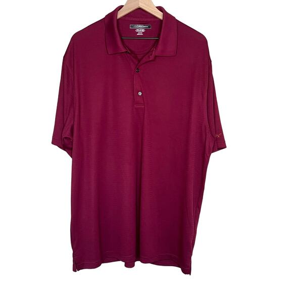 Greg Norman Other - Greg Norman Logo Men Size XXL Burgundy Dark Red Polo Golf Shirt Play Dry